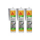 Lot de 3 mastics acryliques SIKA Sikaseal 107 Joint et fissure - Gris - 300ml