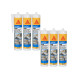 Lot de 6 mastics silicones anti-moisissure SIKA Sikaseal 108 Sanitaire - Blanc - 300ml