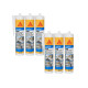 Lot de 6 mastics silicones anti-moisissure SIKA Sikaseal 108 Sanitaire - Transparent - 300ml
